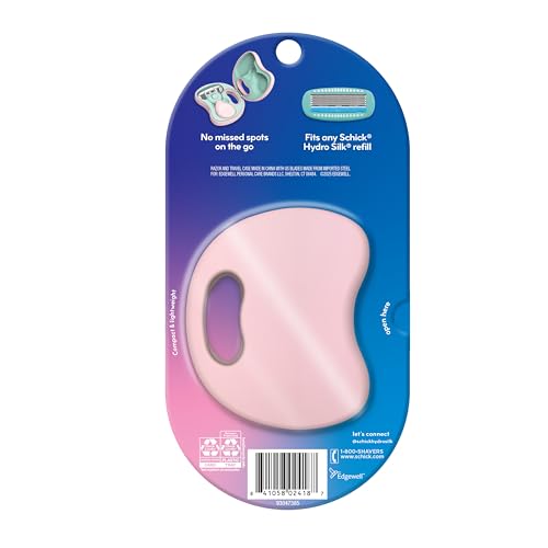 Schick Hydro Silk Mini Razor for Women | Womens Razors for Shaving, Travel Size Toiletries, 5-Blade Travel Razor, Includes 1 Mini Handle, 1 Refill & 1 Case - Image 13