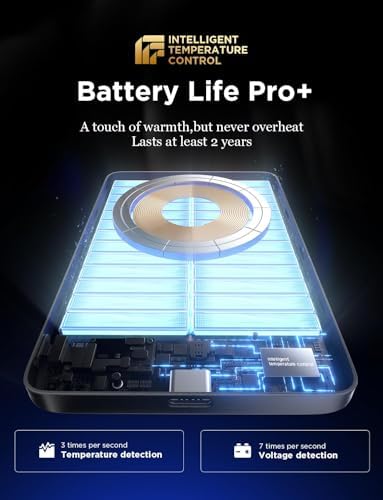 LISEN Ultra Slim MagSafe Power Bank,5000mAh Wireless Slim MagSafe Battery Pack,Magnetic Portable Charger,Magnetic Power Bank for iPhone 17 Pro Max Plus Air/16-12 Series,Gifts for Men Women - Image 6