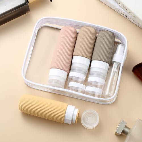 16 Pack Travel Bottles Set, TSA Approved Leak Proof Silicone Squeezable Containers for Toiletries, Refillable Travel Accessories for Conditioner, Shampoo, Lotion & Body Wash Accessories - Image 5