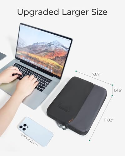 BAGSMART Electronics Travel Organizer Case for 10.2 Inch Tablets, Tech Pouch Essentials for Power Bank, SD Cards, Cord and Cable Storage Bag, Black - Image 5