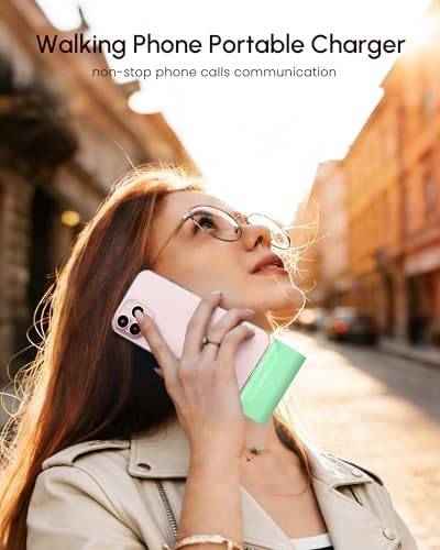 Lightweight Green Portable Battery Pack Charger for iPhone 14 Pro Max, 4800mah Power Bank Compatible with iPhone 12 Pro, Compact Mobile Charger for iPhone XS/XR/SE/6S/7/8/11 Series - Image 4
