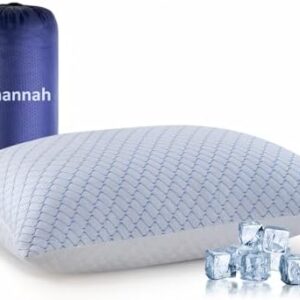 Gehannah Travel Pillow - Large 1 Pack Compressible Camping Pillow for Sleeping - Shredded Memory Foam with 1 Storage Bags - Supportive for Adults, Kids, Outdoor, Backpacking, Hiking Gear