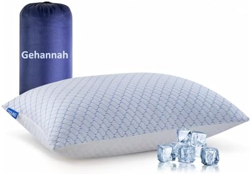 Gehannah Travel Pillow - Large 1 Pack Compressible Camping Pillow for Sleeping - Shredded Memory Foam with 1 Storage Bags - Supportive for Adults, Kids, Outdoor, Backpacking, Hiking Gear