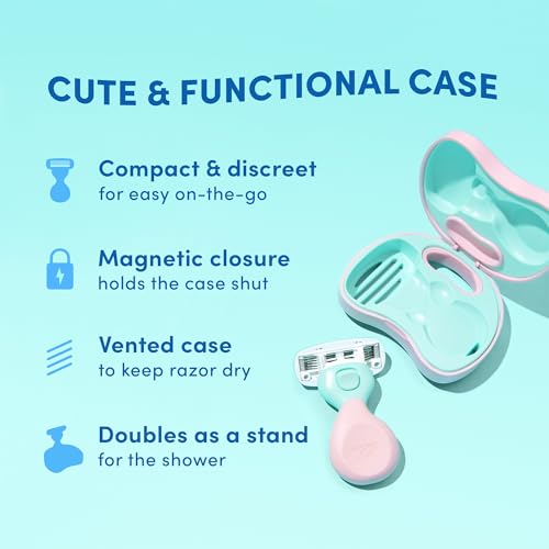 Schick Hydro Silk Mini Razor for Women | Womens Razors for Shaving, Travel Size Toiletries, 5-Blade Travel Razor, Includes 1 Mini Handle, 1 Refill & 1 Case - Image 8