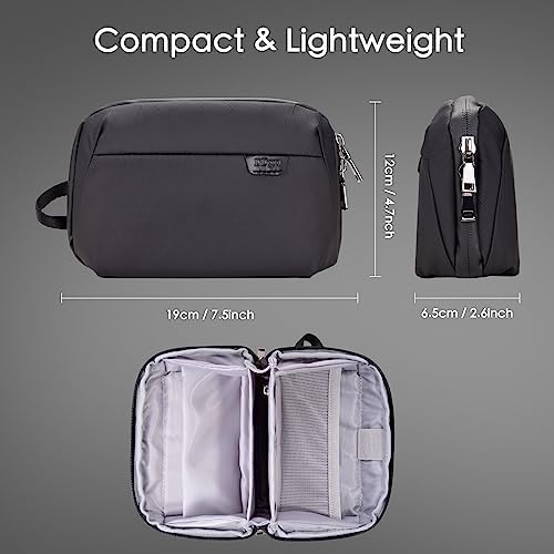 DDgro Mini Electronics Travel Organizer Pouch, Small Storage Case for Cable/Charger & Cords/Tech Essentials (Black-Mini) - Image 2