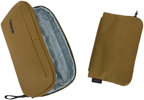 Thule Aion Travel Organizer - 2-in-1 Pouch Includes Travel Wallet and Electronics Bag - RFID Blocking Zipper Pouch - Internal Pockets to Stay Organized - 100% Recycled Waxed PFC-Free Fabric - Image 5