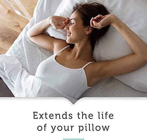 AllerEase Ultra Soft Advanced Allergy Protection Machine Washable Durable Zippered Travel Pillow Protector Size 14" x 20" Size Navy - Image 3