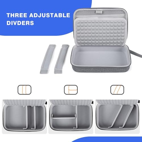 Hard Electronic Organizer Travel Case for MacBook Power Adapter Chargers Cables Power Bank Apple Magic Mouse Apple Pencil USB Flash Disk SD Card Hard Drive Waterproof Shockproof Carrying Case, Grey - Image 3