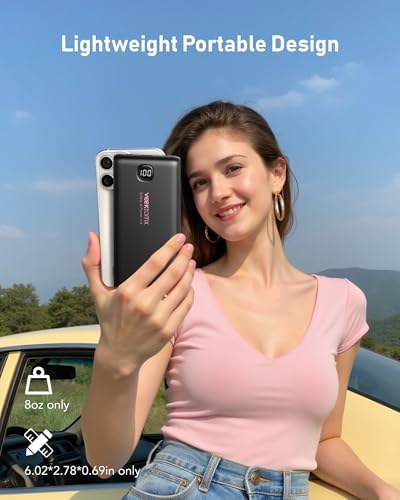 Portable Charger Power Bank Built in Cables and Wall Plug, 10000mAh iPhone Battery Pack Fast Charging, USB C External Slim Power Bank, Travel Essentials Compatible with iPhone 17 16 15 14 iPad, Black - Image 6