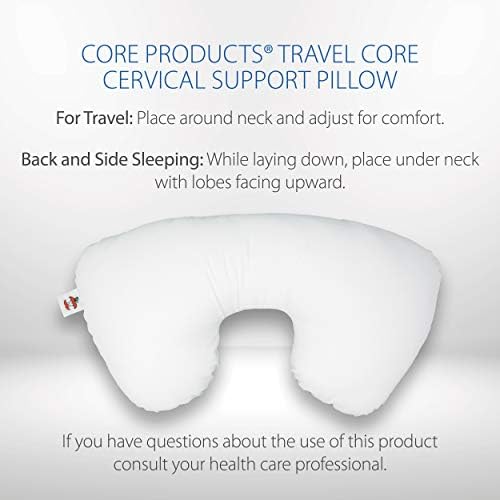 Core Products Travel Pillow, Orthopedic Neck Support, Airplane Travel, Packable, Portable Use Sitting or Sleeping - Image 5