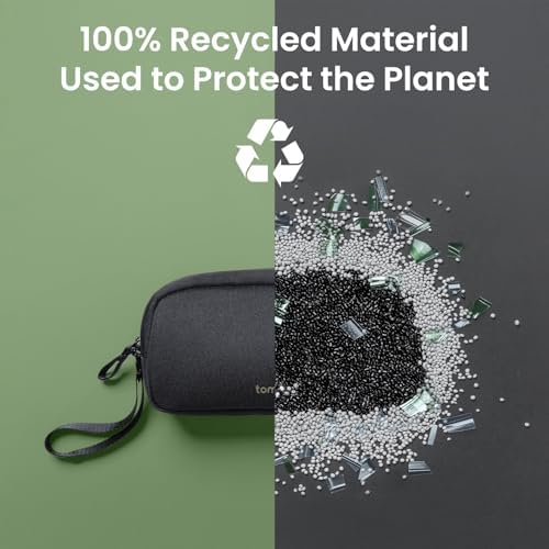 tomtoc Electronics Organizer Travel Case, Water Resistant Travel Bag Cable Organizer for Essentials, Tech Pouch Accessories Carry Storage for Cord, Phone, Cables, Airpods, USB Flash Drive, Daily Items - Image 6