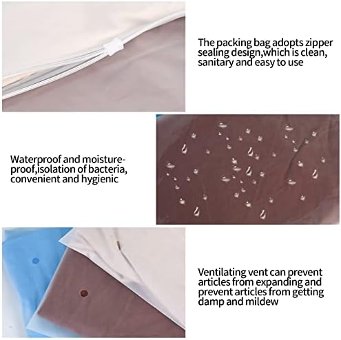 30 Pcs Clothes Packaging Bags Plastic Packing Bags Reusable Zip Clothing Bag Travel Storage Bags Frosted Waterproof Organizers Pouch for Clothes Shipping Shoes Cosmetics Travel Essentials - Image 3