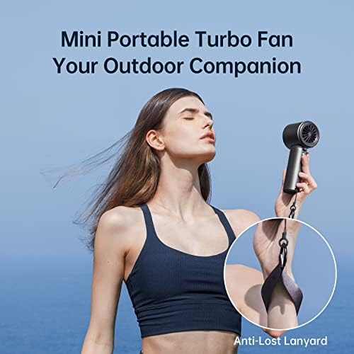 JISULIFE Handheld Fan Pro Series - Extreme Cooling Output: 1-100 Speed Scroll Wheel, Metal Body, Digital Display, 1.5H Fast Charge, 5000mAh-Portable Fan for Travel Outdoor, Gifts for Women Men(Grey) - Image 7