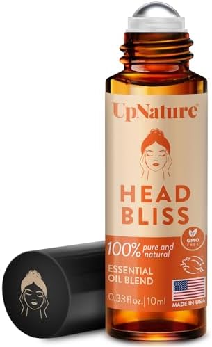 UpNature Head Bliss Essential Oil Roll On - Soothing Migraine Comfort Aromatherapy with Instant Cooling Effect - Nurse Essentials Gifts Roller