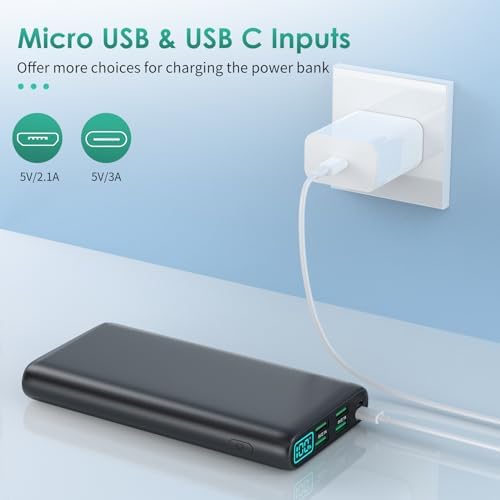 Portable Charger 38800mAh Power Bank with 5 Outputs & 2 Inputs,PD USB C In&Out Fast Phone Charging External Battery Pack Backup,Travel Essential Outdoor for iPhone 17/16/15,Android Samsung Galaxy etc - Image 6