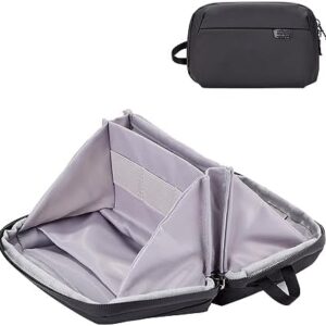 DDgro Mini Electronics Travel Organizer Pouch, Small Storage Case for Cable/Charger & Cords/Tech Essentials (Black-Mini)