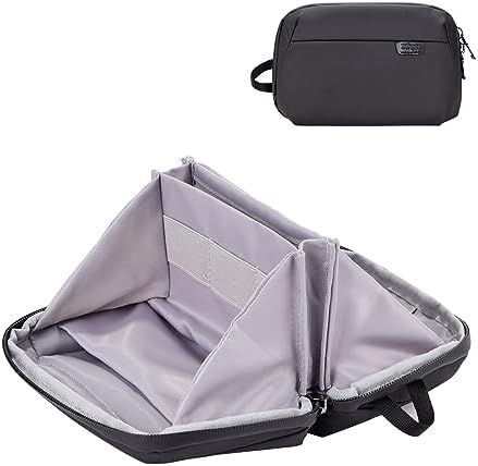 DDgro Mini Electronics Travel Organizer Pouch, Small Storage Case for Cable/Charger & Cords/Tech Essentials (Black-Mini)