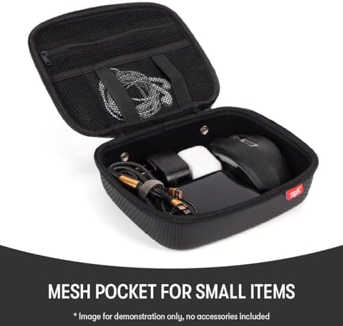 ZIPIT Carbon Electronic Organizer Case, Hard Shell EVA Travel Cable Organizer for Chargers, Cords & Tech Accessories, Black - Image 4