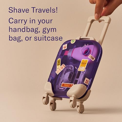 Flamingo Travel Razor Kit for Women – Body & Pubic Razor – Mini Handle, 2 Blade Refills, 2 Travel Size Foaming Shave Gels & Vented Case - Image 8