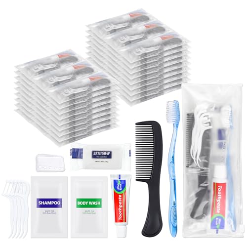 50 Sets Bulk Hygiene Kits for Homeless,Basic Toiletry Kit Homeless Supplies Bulk,Disposable Toothbrushes with Toothpaste and Comb Individually Wrapped,Bath Soap,Shampoo,Body Wash,Floss Pick - Image 7