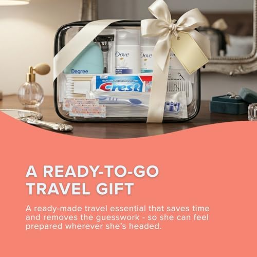 Trektote 12-Piece Women’s Travel Hygiene Kit with Toiletries & Grooming Essentials, TSA-Compliant, Clear Cosmetic Bag, Available in Bulk - Image 7