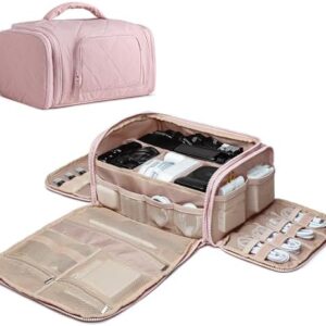 Cable Organizer Bag, Travel Cord & Charger Organizer Pouch for Tech Accessories & Electronics, Home Storage, Pink