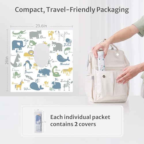 Blissful Diary 20 Pcs Toilet Seat Covers Disposable for Toddlers & Adults, Extra Large Waterproof, Portable Package for Travel, Kids Potty Training - Image 4