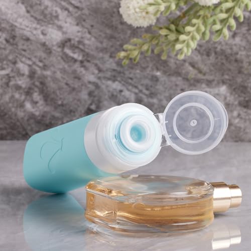 INSFIT 8 Pack Silicone Travel Bottles & Cream Jars with Toiletry Bag, 3oz Leakproof Containers & 2oz Jars with Waterproof Labels, BPA-Free Squeezable Toiletries Set for Shampoo, Lotion, Cosmetics - Image 2