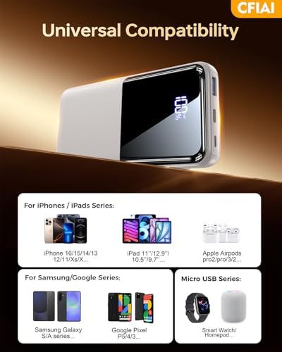 Portable Charger Power Bank - 15,000mAh Battery Pack Portable Phone Charger with Built in Cable 22.5W Fast Charging Powerbank Compatible with iPhone Android Samsung Phone, Travel Camping Essential - Image 7