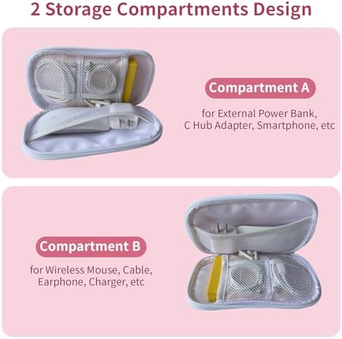 Electronics Organizer Travel Case, Cable Organizer Travel Essentials Tech Pouch,Suitable for Charger, Cable, Phone,Flash Drive,Bohemian leaves - Image 3