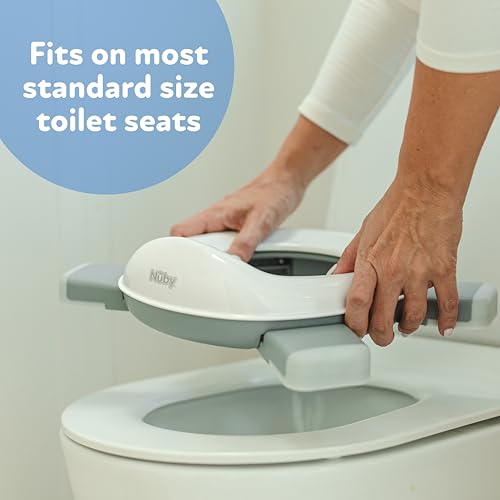 Nuby On-The-Go Portable Potty Seat - Travel Toilet Seat for Boys and Girls 18+ Months - Includes Storage Bag and Disposable Potty Liners - Toddler Travel Essentials - Toddler Potty Training Toilet - Image 7
