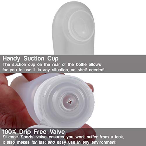 LiquiSnugs Premium - 100% Guaranteed Leak Proof Silicone Travel Bottles For Toiletries - TSA Approved Container. Premium Range Travel Shampoo Bottles with Suction Cups and Adjustable Labels - Image 2