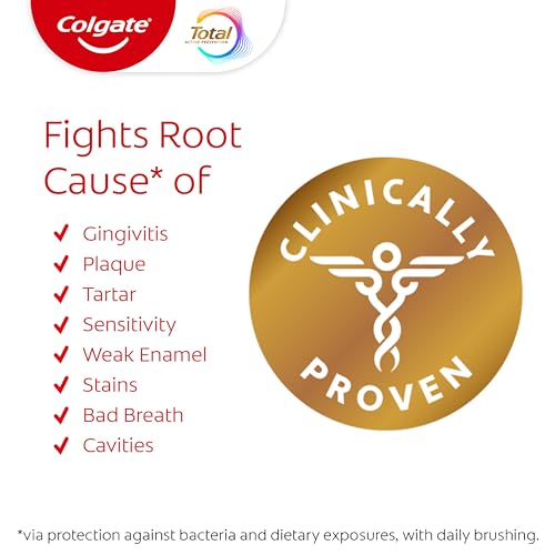 Colgate Total Active Prevention Travel Toothpaste, Whitening Toothpaste with Fluoride, Antibacterial, Mint, Clinically Proven Gum Health, Travel Size 1.4 oz - Image 2
