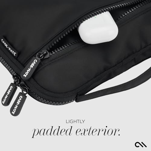 Case-Mate Electronic Organizer Travel Case - Portable Tech Travel Pouch w/Multiple Storage Mesh Pockets for Cable, Cord, Charger, Power Bank, Airpods - Airplane Essentials Bag - Black - Image 3