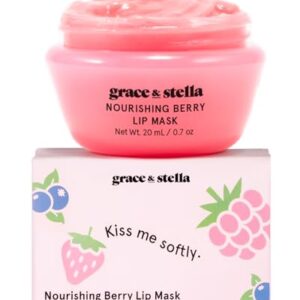 grace & stella Award Winning Lip Butter - Hydrating Lip Balm - Nourishing Lip Mask (1-pack) Travel Essentials, Travel Size Toiletries, Birthday Gifts for Women & Teens - Overnight Lip Repair - Vegan