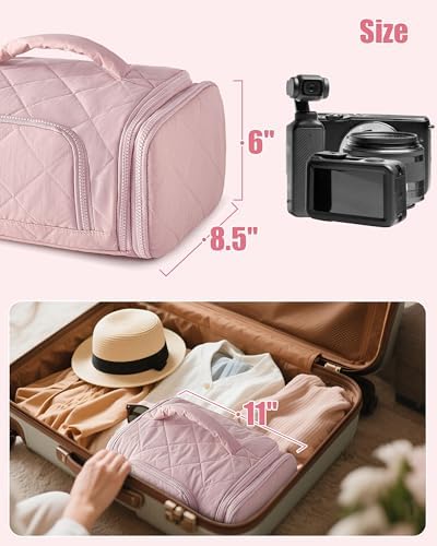 Cable Organizer Bag, Travel Cord & Charger Organizer Pouch for Tech Accessories & Electronics, Home Storage, Pink - Image 5