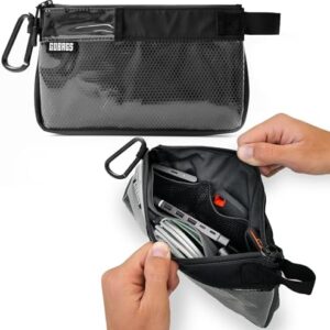 GOBAGS Production Zipper Bags - Electronics & Camera Accessories Bag - Cable organizer, Gear Accessory Pouch, Travel Camera Essentials (Small, Black)