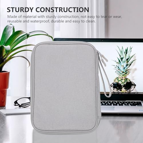 MERRYHAPY Hard Drive Storage Bag Cable Management Case Electronics Accessory Organizer Large Gray Travel Cord Organizer for Tech Accessories - Image 7