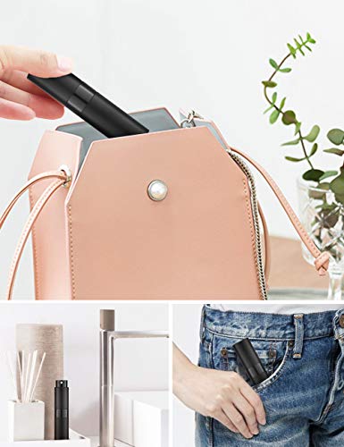 LISAPACK 8ML Atomizer Perfume Spray Bottle for Travel (3 PCS) Empty Cologne Dispenser, Portable Sprayer Travel Essentials for Men and Women (Black) - Image 4