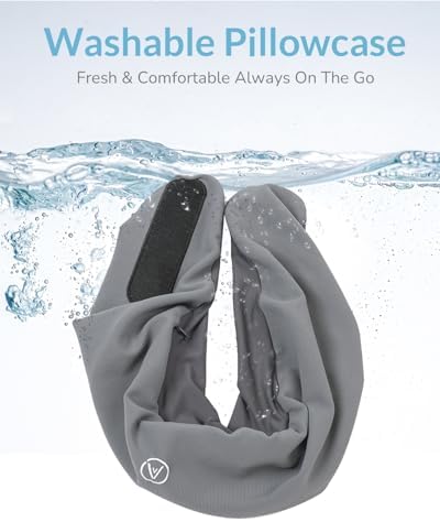 Neck Travel Pillow - Memory Foam Travel Pillow for Airplane, Washable Comfortable Breathable Cover, 360 Degree Support Ergonomic Design Best for Travel, Flight, Train, Sleeping - Image 8