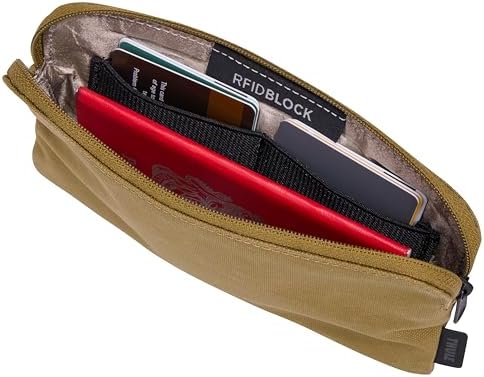 Thule Aion Travel Organizer - 2-in-1 Pouch Includes Travel Wallet and Electronics Bag - RFID Blocking Zipper Pouch - Internal Pockets to Stay Organized - 100% Recycled Waxed PFC-Free Fabric - Image 6