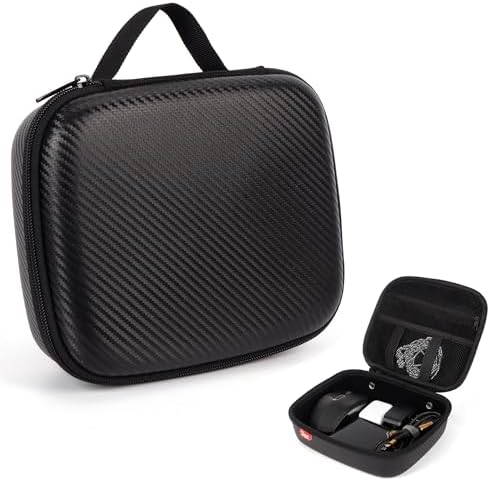 ZIPIT Carbon Electronic Organizer Case, Hard Shell EVA Travel Cable Organizer for Chargers, Cords & Tech Accessories, Black