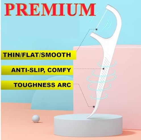 14 Packs Travel Dental Floss Pick Case, Holder, Come with 140pcs Premium QUALIALL Toothpick Flossers for Adults Teeth Cleaning, Sealed Portable Refillable, Green, Pink. - Image 8