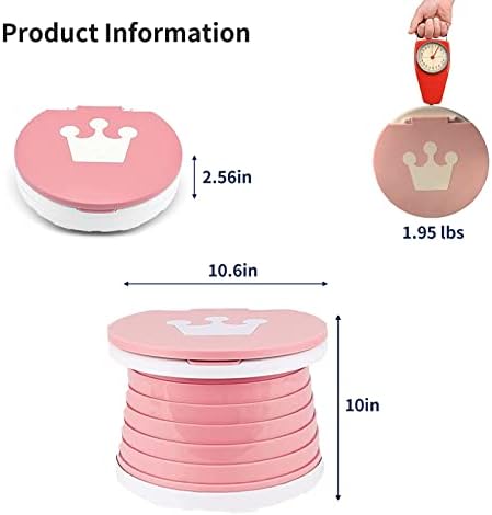 Travel Potty for Toddler, Portable and Foldable Toilet, Apply to Seat Emergency Toilet for Car, Camping, Outdoor, Indoor (pink, small) - Image 2