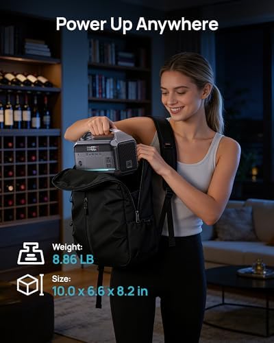 DARAN Portable Power Station 600W (1200W Peak), 288Wh (90,000mAh) Solar Generator LiFePO4 Battery with AC DC Outlets, 2hrs Fast Charging, 7-Port Design for Emergency, Hurricane (Solar Optional) - Image 6