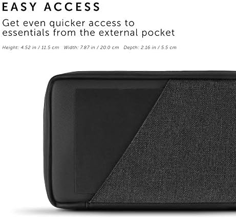 Native Union Stow Organizer – Premium Travel Tech Kit Crafted with Durable Canvas – Keep Essentials Organized with Flexible Storage & Quick-Access Pocket for Cables, Chargers, SIM Cards & More (Slate) - Image 2