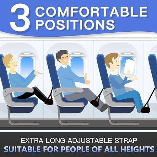 2-Pack Airplane Travel Footrest Hammock - Perfect Airplane Foot Hammock to Relax Your Feet - Travel Essentials Comfy Foot Hanger Plane Footrest for Long Trip - Image 3