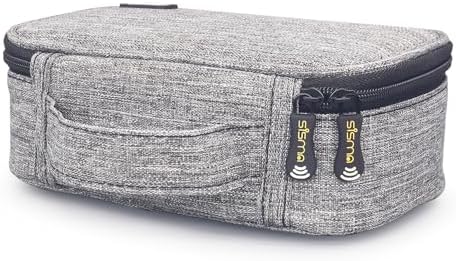 sisma Travel Electronics Organizer Small Carrying Case for Cables Phone Chargers USB Plugs Power Cords Earbuds Adapter Tech Accessories Pouch -Grey - Image 7