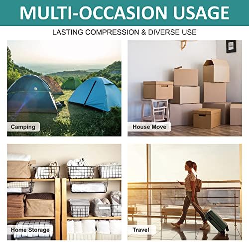 6 Pack Vacuum Storage Bags with Hand Pump, 80% Space Saver Vacuum Seal Storage Bags for Clothing, Travel Lugggage, Blankets, Comforters - Image 7