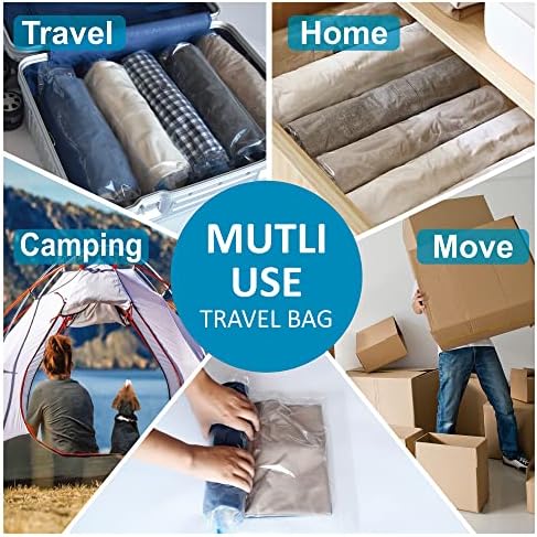 Cozy Essential Compression Bags for Travel - Travel Essentials - 24 Pack Space Saver Bags - No Vacuum Needed - Compression Packing Bags for Cruise Accessories - Image 5